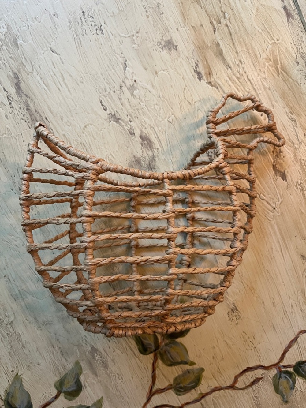❤️ 6 for 20 ❤️ Woven Rattan Chicken Basket - Natural Tan